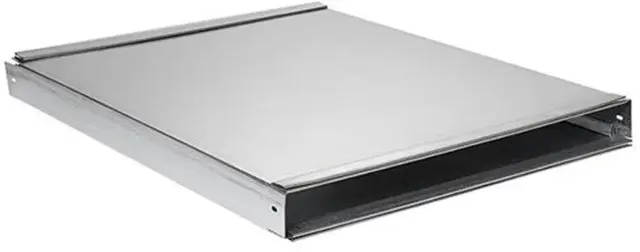 Front. Zephyr - 2 in. x 19 in. Rectangular Duct 2 ft. Length for Lift Downdraft - Silver.