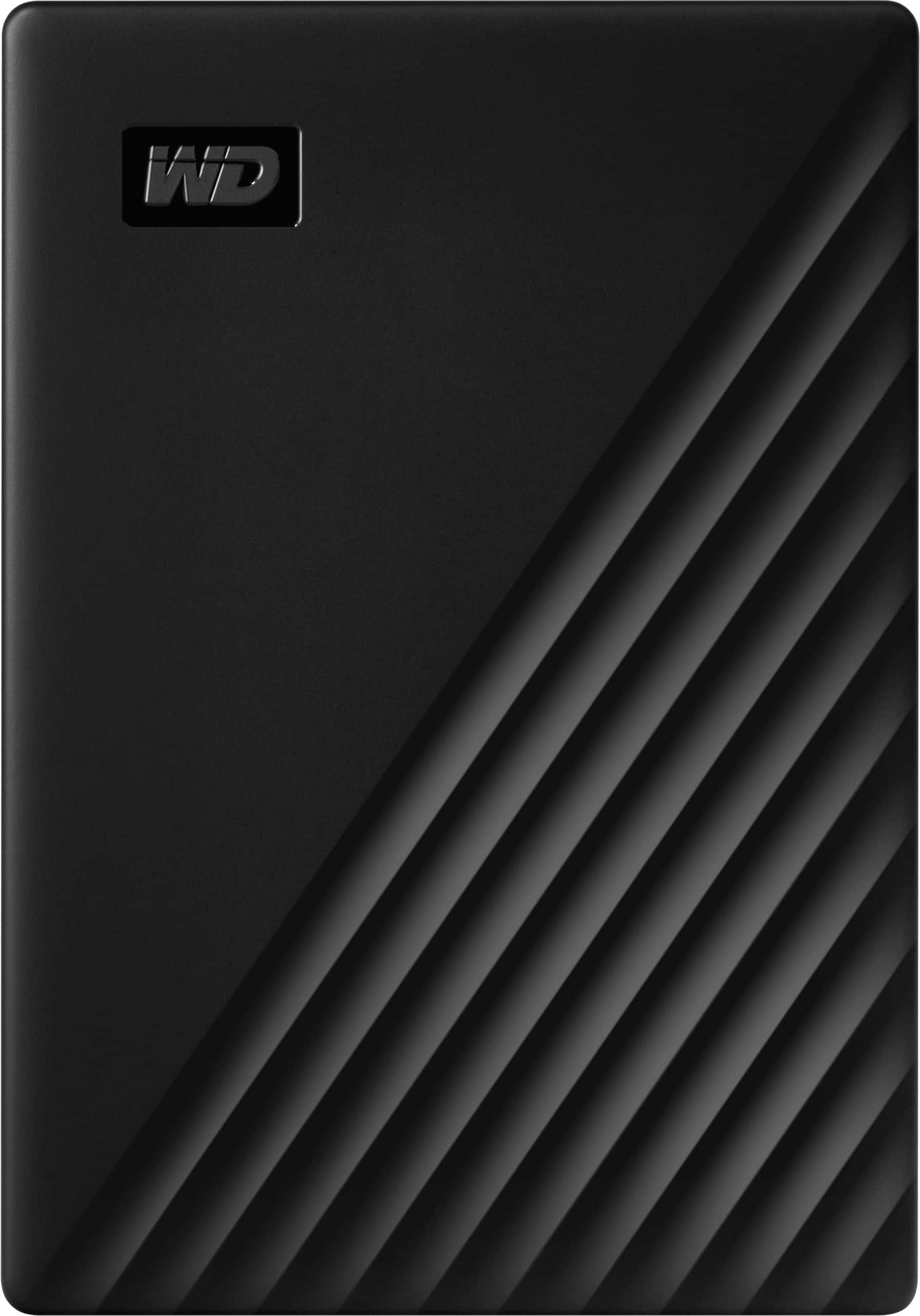 Front. WD - My Passport 4TB External USB 3.0 Portable Hard Drive - Black.