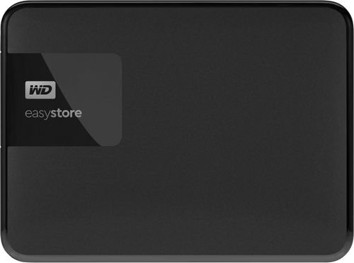 WD - Easystore 5TB External USB 3.0 Portable Hard Drive - Black - Larger Front