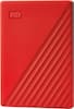 Front. WD - My Passport 2TB External USB 3.0 Portable Hard Drive - Red.