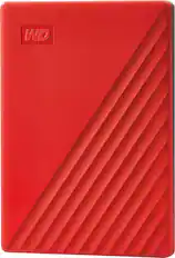 Front. WD - My Passport 2TB External USB 3.0 Portable Hard Drive - Red.