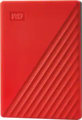 WD - My Passport 2TB External USB 3.0 Portable Hard Drive - Red