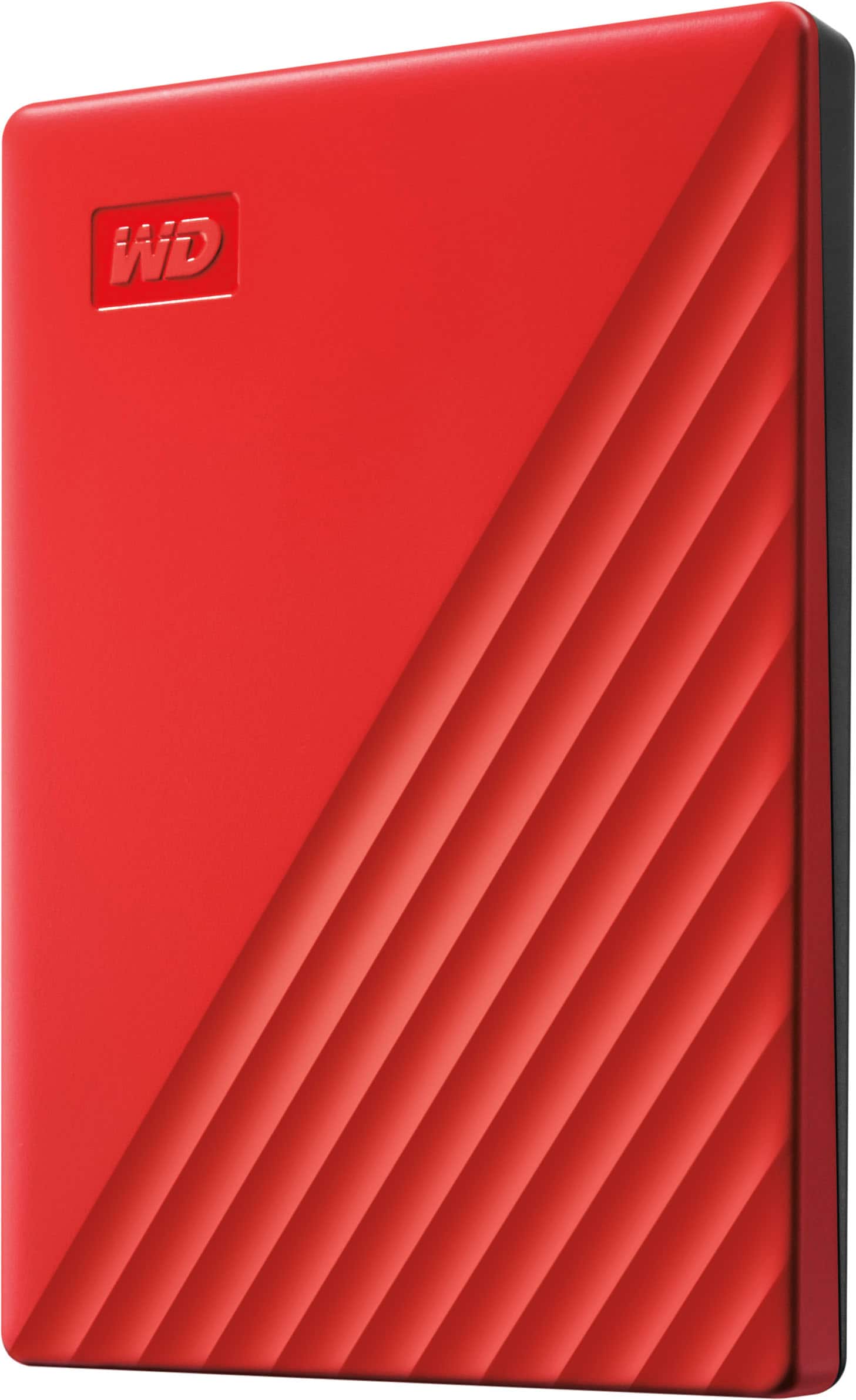 Alt View 1. WD - My Passport 2TB External USB 3.0 Portable Hard Drive - Red.