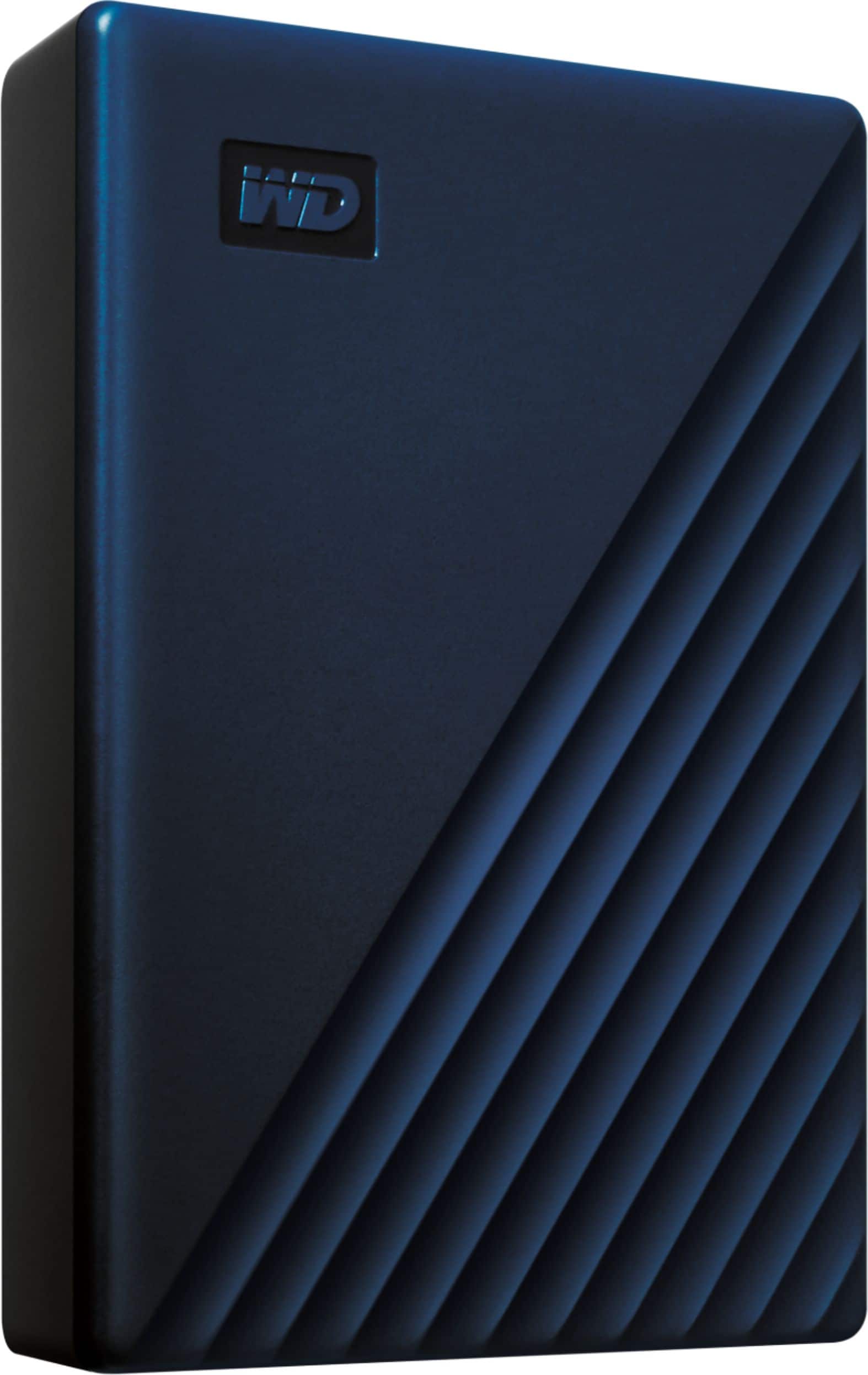 Left. WD - My Passport for Mac 4TB External USB 3.0 Portable Hard Drive - Blue.