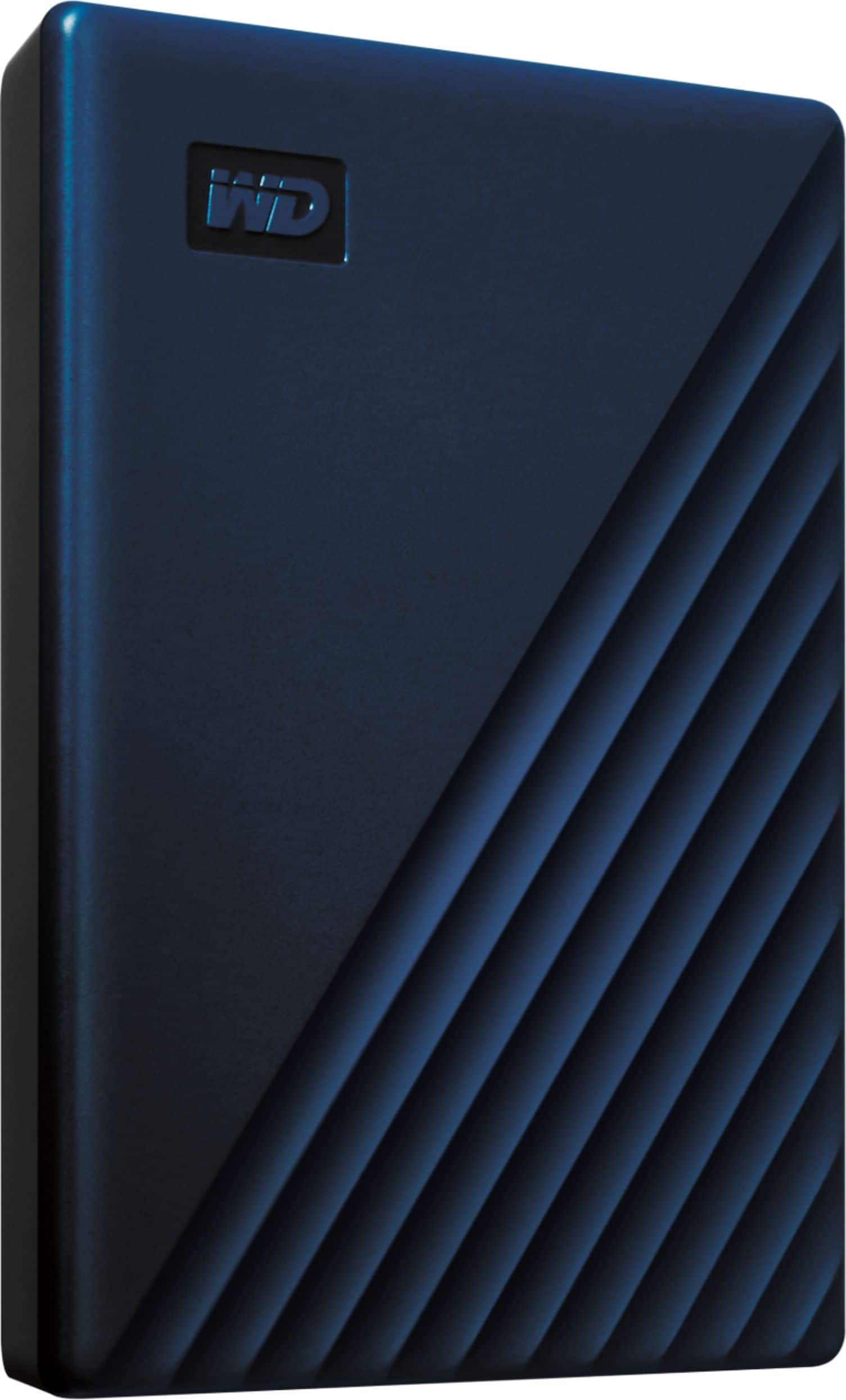 Left. WD - My Passport for Mac 2TB External USB 3.0 Portable Hard Drive - Blue.
