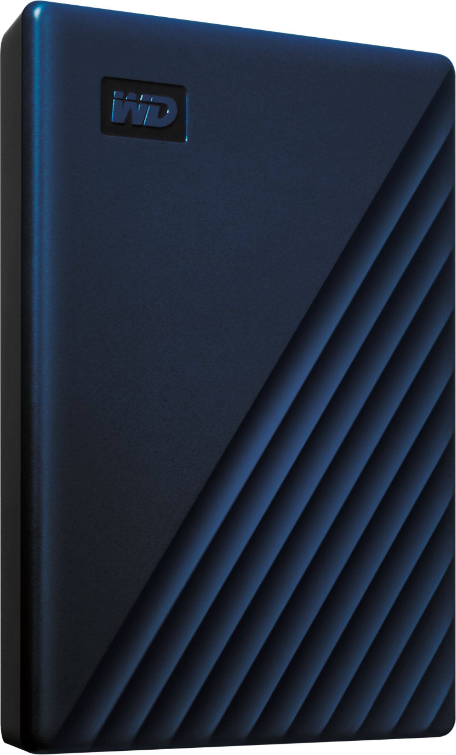Left. WD - My Passport for Mac 2TB External USB 3.0 Portable Hard Drive - Blue.