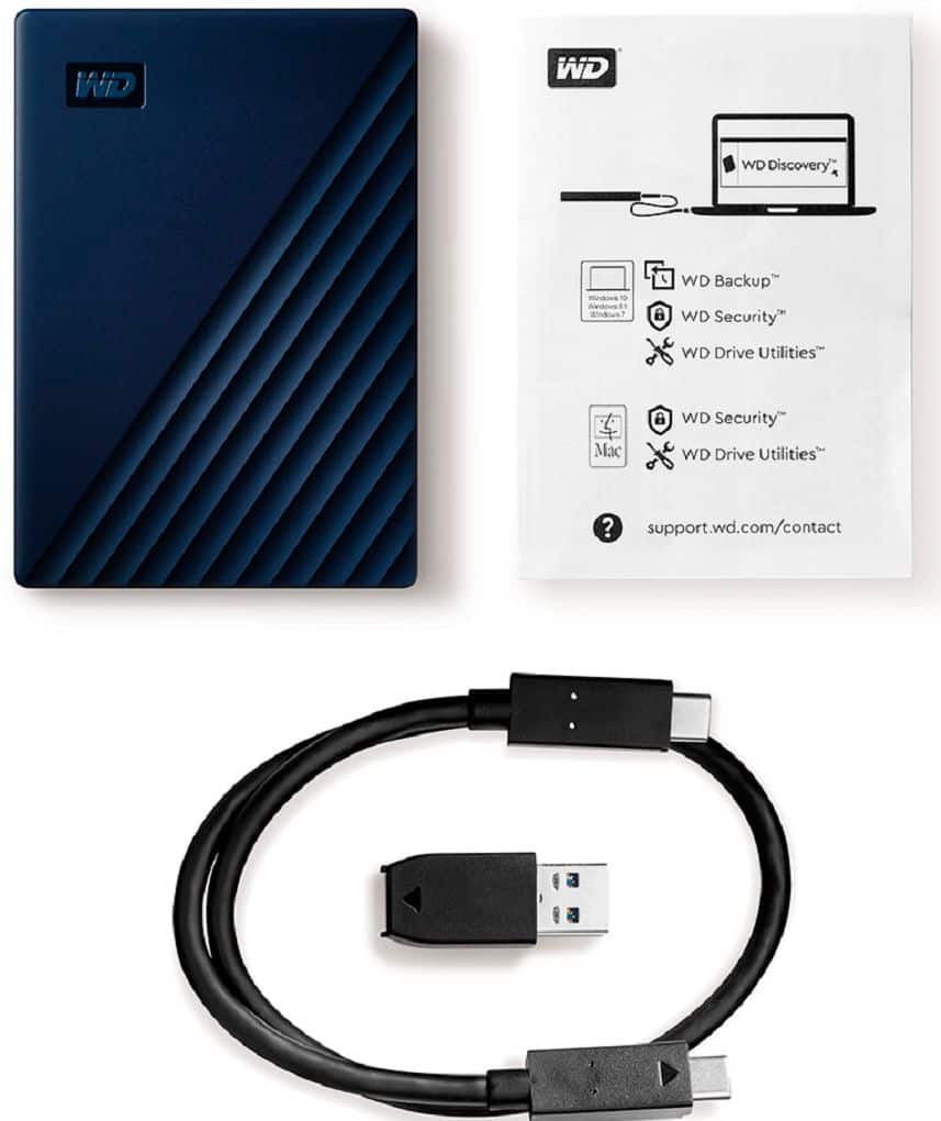 Alt View 14. WD - My Passport for Mac 2TB External USB 3.0 Portable Hard Drive - Blue.