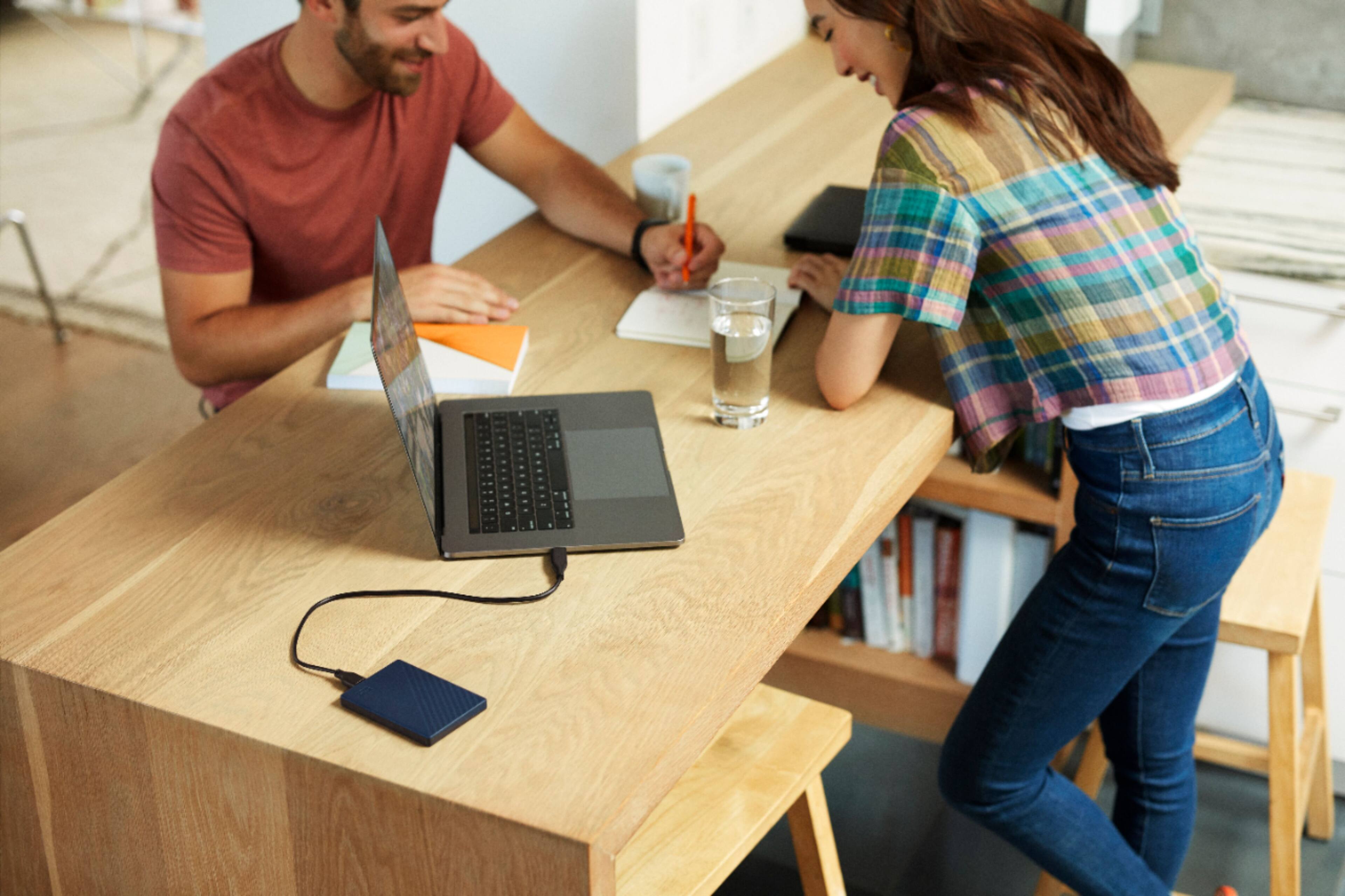 Alt View 19. WD - My Passport for Mac 2TB External USB 3.0 Portable Hard Drive - Blue.