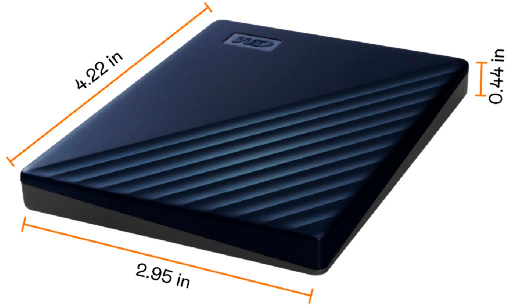 Angle View: WD - My Passport for Mac 2TB External USB 3.0 Portable Hard Drive - Blue