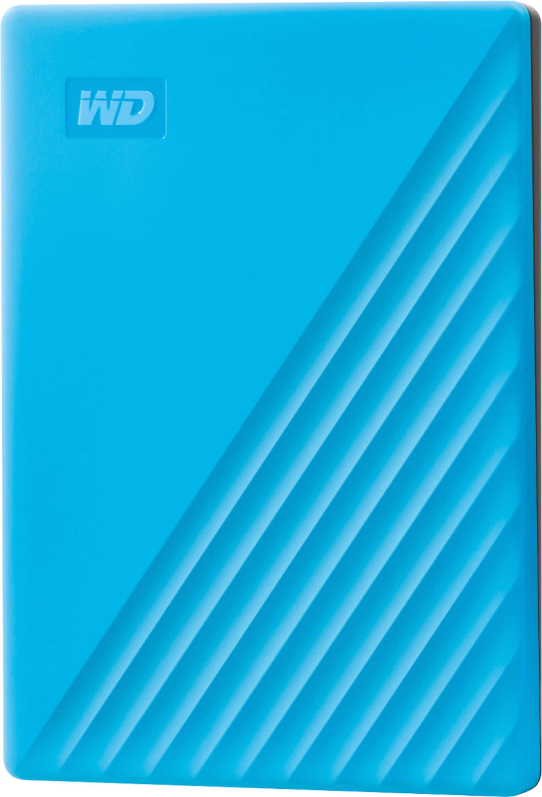 Front. WD - My Passport 2TB External USB 3.0 Portable Hard Drive - Blue.
