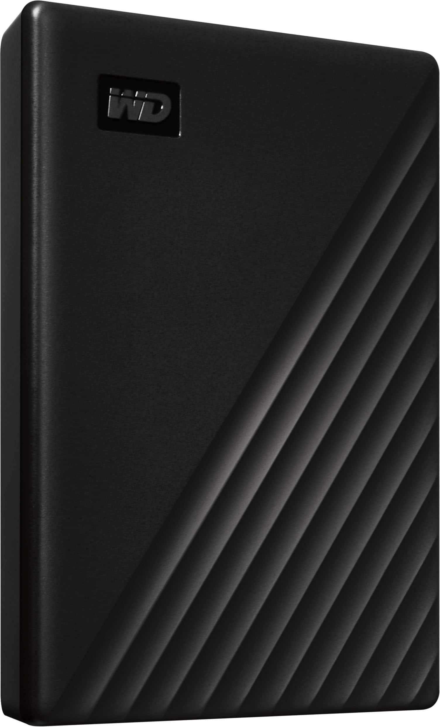 Left. WD - My Passport 1TB External USB 3.0 Portable Hard Drive - Black.