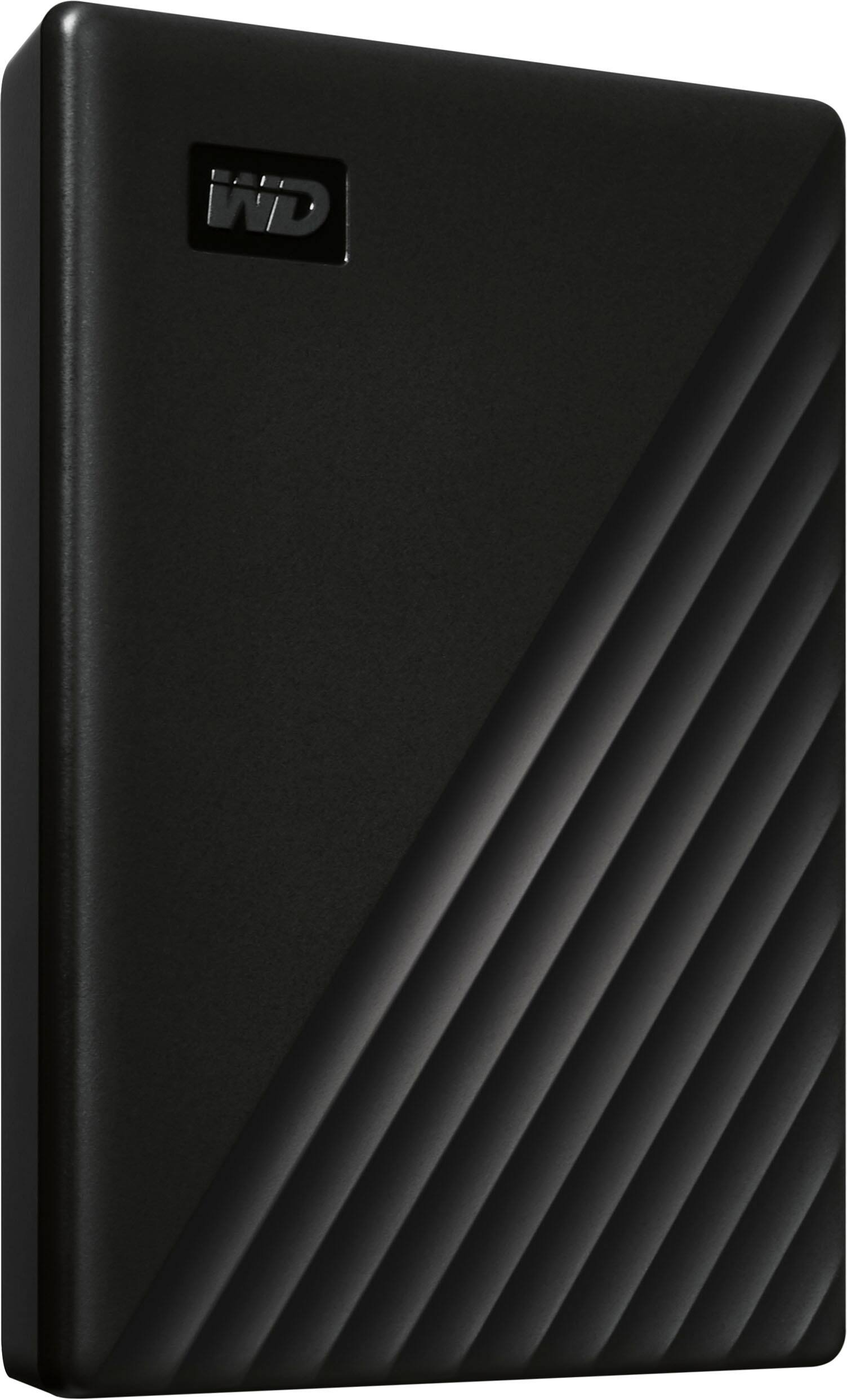 Left. WD - My Passport 1TB External USB 3.0 Portable Hard Drive - Black.