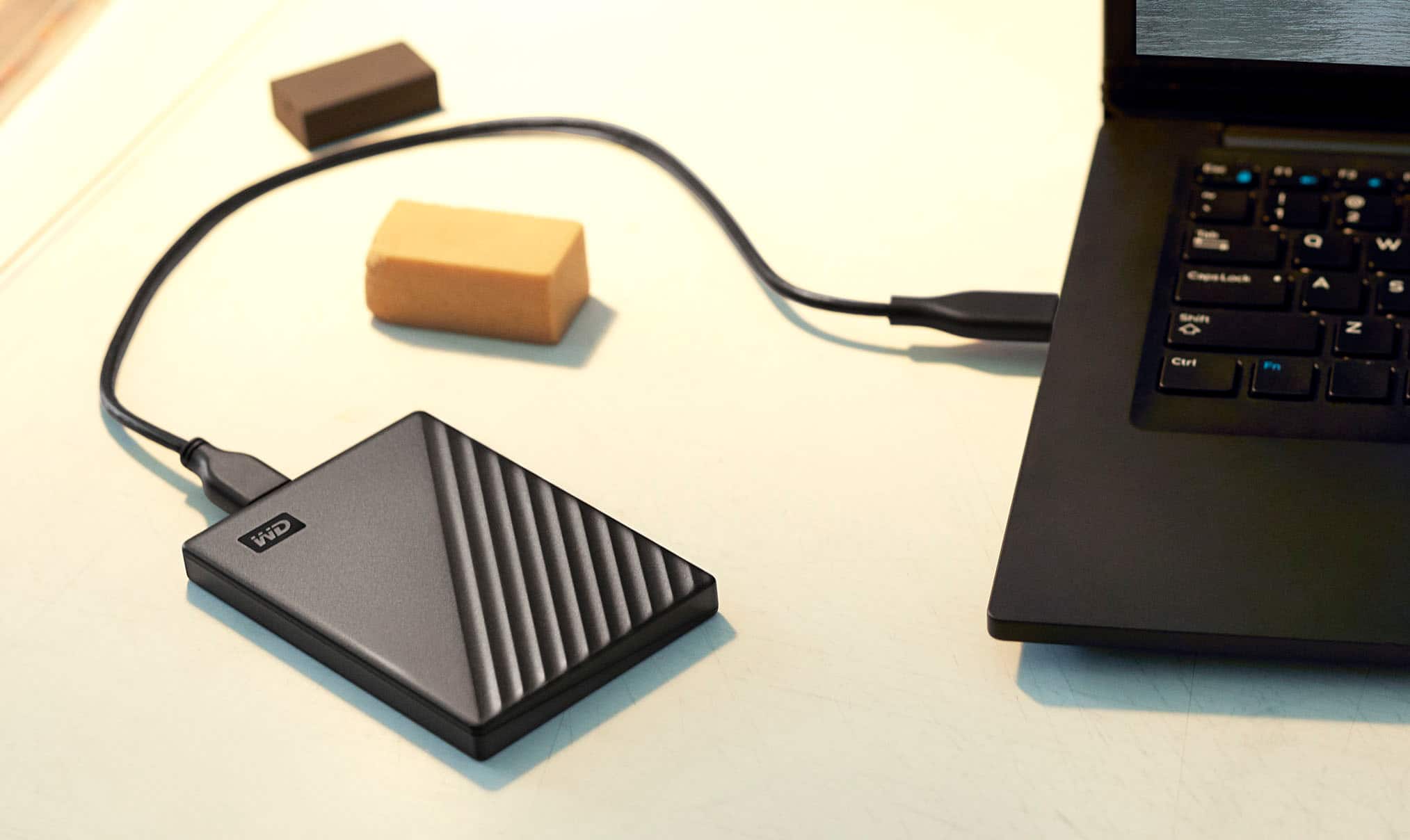 Alt View 13. WD - My Passport 1TB External USB 3.0 Portable Hard Drive - Black.