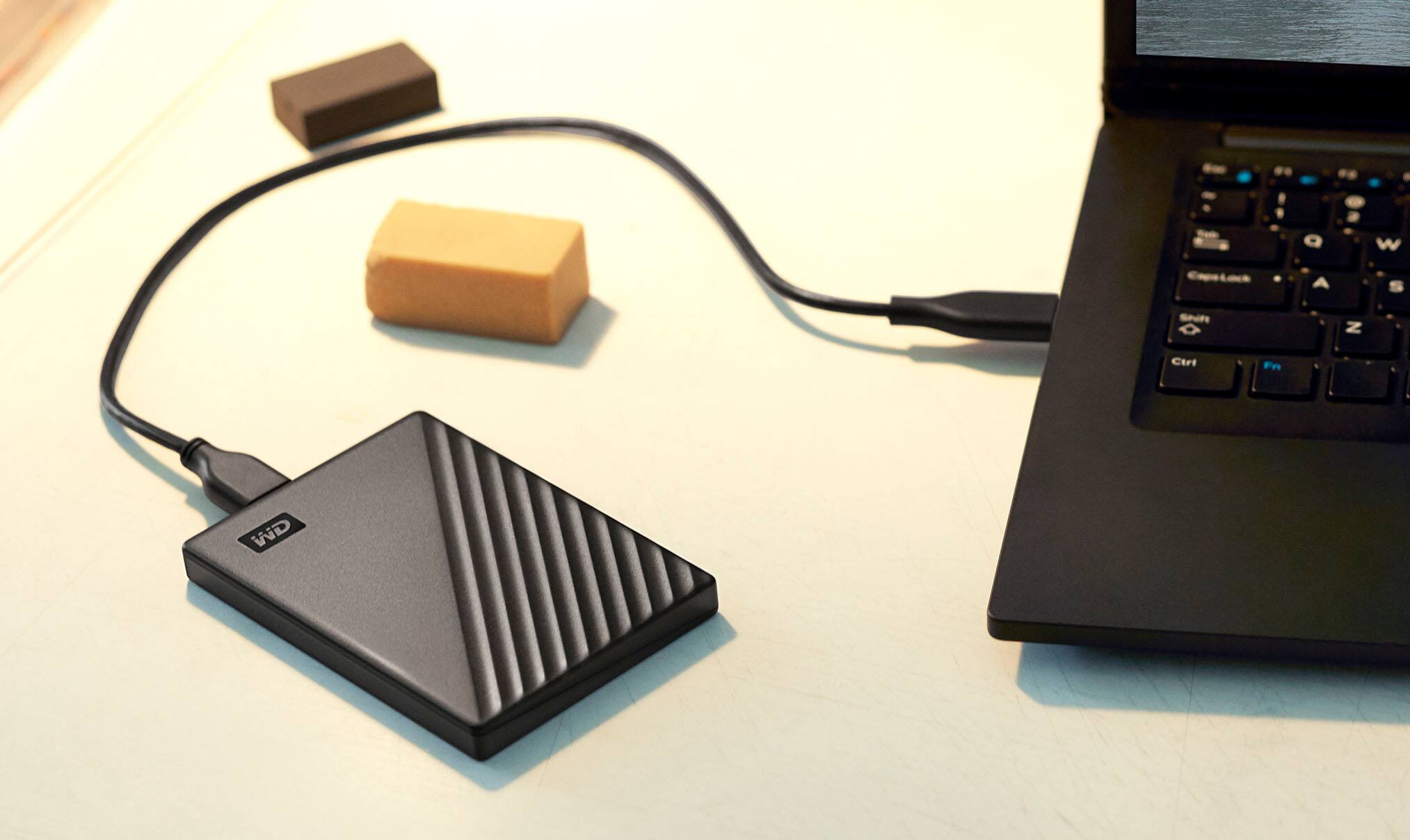 Alt View 13. WD - My Passport 1TB External USB 3.0 Portable Hard Drive - Black.