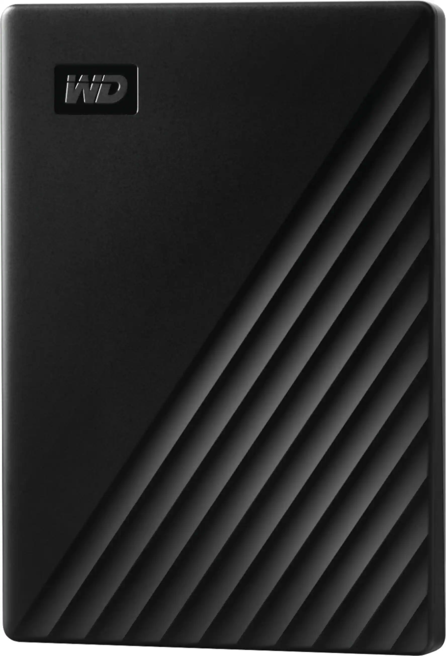 Front. WD - My Passport 2TB External USB 3.0 Portable Hard Drive - Black.