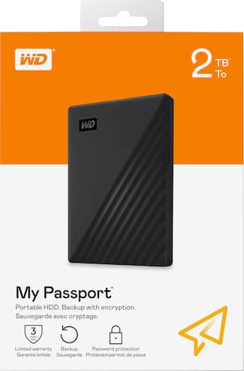 WD My Passport 2TB External USB 3.0 Portable Hard Drive Black WD My Passport 2TB External USB 3.0 Portable Hard Drive Black