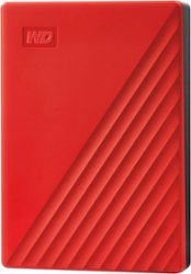 WD - My Passport 4TB External USB 3.0 Portable Hard Drive - Red - Front_Zoom