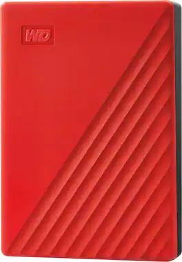 WD - My Passport 4TB External USB 3.0 Portable Hard Drive - Red