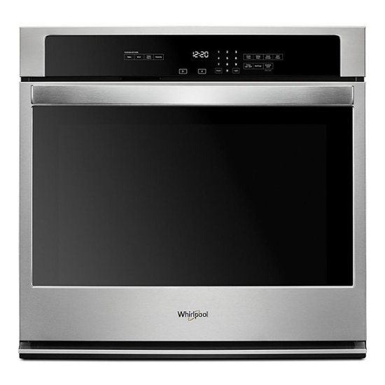 Front. Whirlpool - 30" Built-In Single Electric Wall Oven - Stainless Steel.