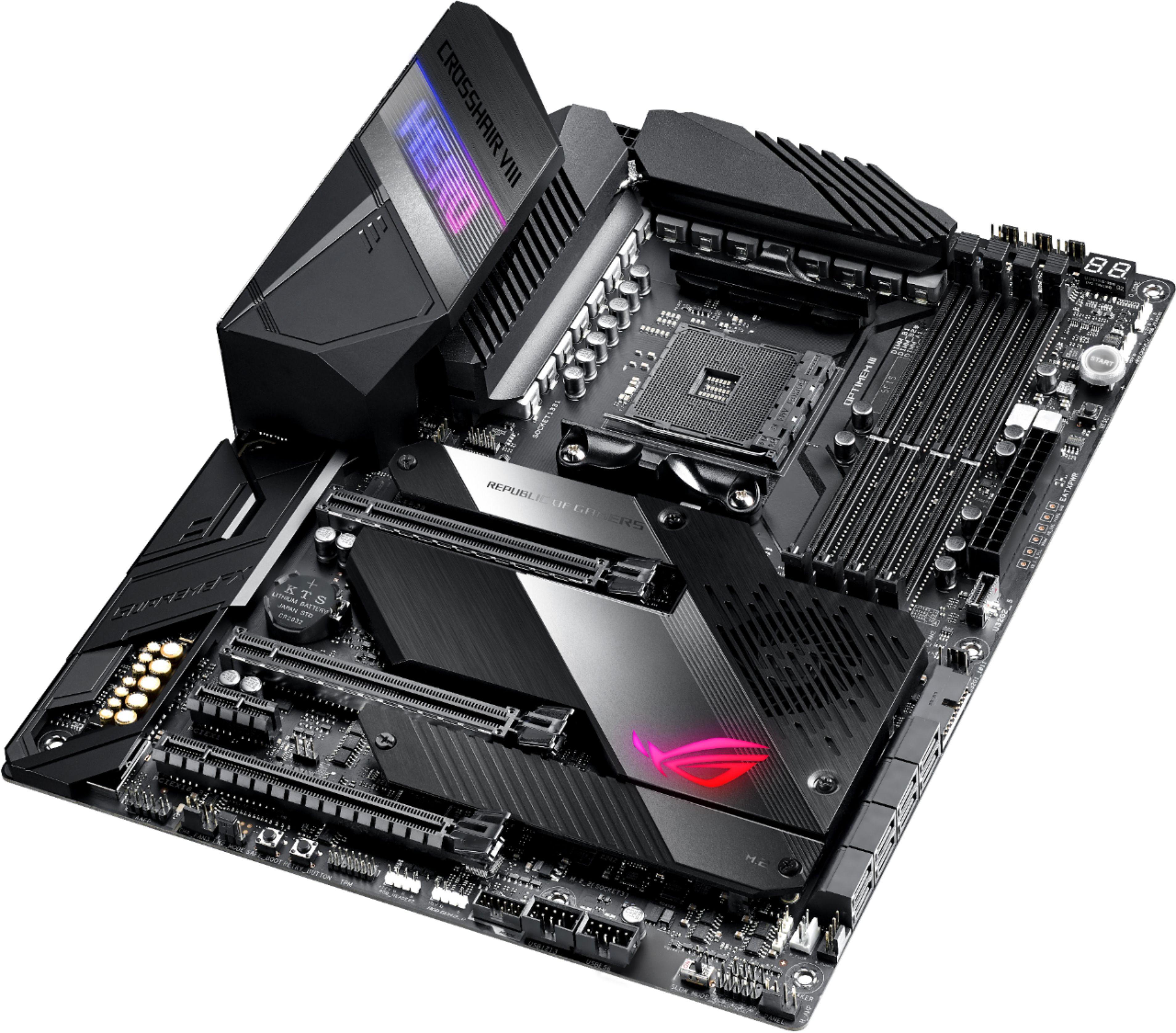 Asus Rog Crosshair Viii Hero Socket Am4 Usb C Gen2 Amd Motherboard With Led Lighting Rog 6920