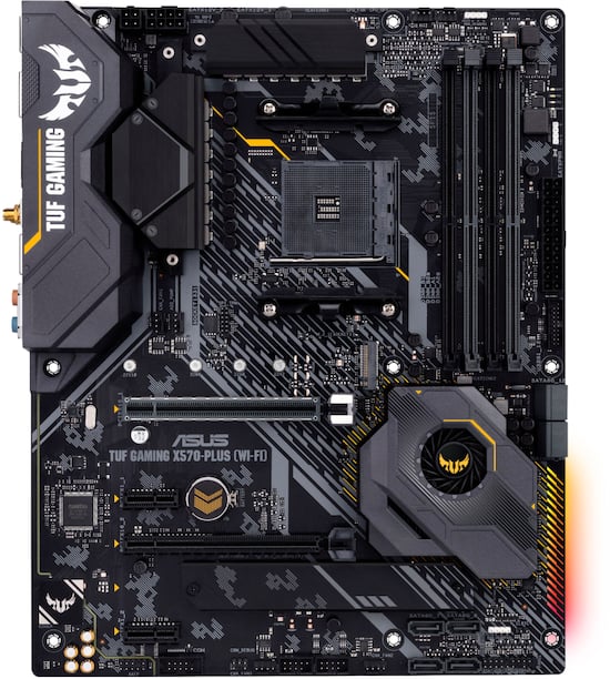 ASUS TUF GAMING X570 PLUS WI FI Socket AM4 USB C Gen2 AMD Motherboard with LED Lighting TUF X570 PLUS GAMING WI FI Best Buy