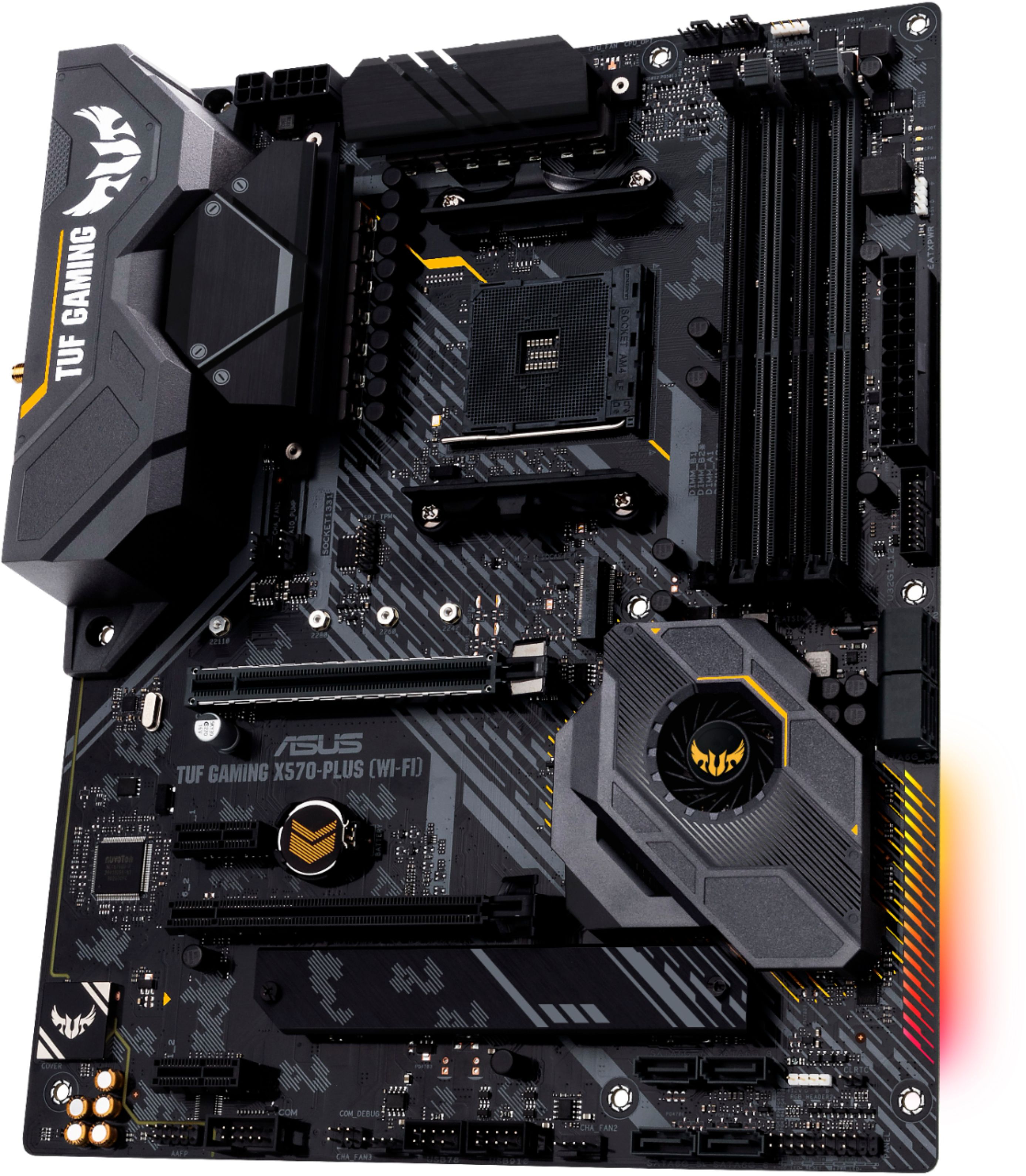 Best ASUS TUF X570-PLUS (WI-FI) (Socket AM4) USB-C Gen2 AMD Motherboard with LED Lighting X570-PLUS GAMING (WI-FI)