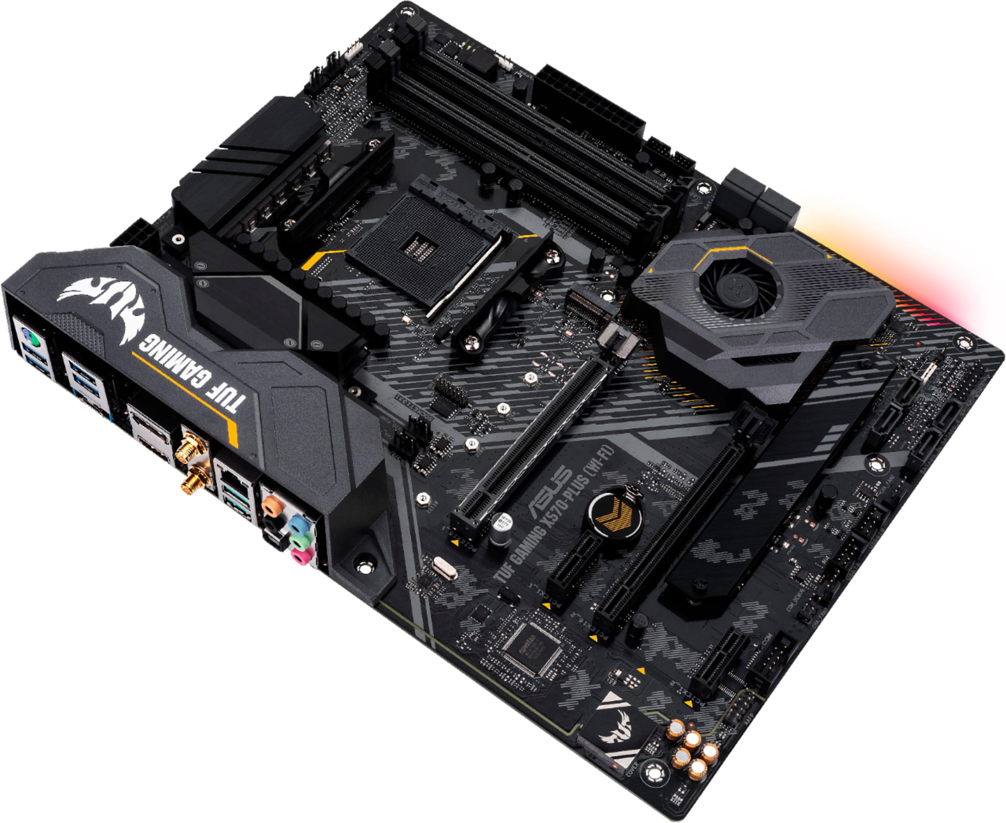 Alt View 13. ASUS - TUF GAMING X570-PLUS (WI-FI) (Socket AM4) AMD X570 ATX DDR5 Wi-Fi 6E Motherboard - Black.