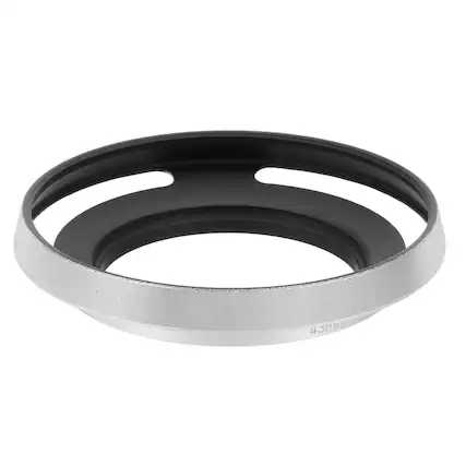 Front. Unique Bargains - 43mm Lens Hood, Universal Metal Thin Hollow Curved Screw-in Vented Lens Hoods for Fujifilm for Pentax - Silver.