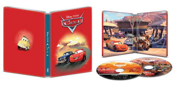 Cars [SteelBook] [Includes Digital Copy] [4K Ultra HD Blu-ray/Blu-ray] [Only @ Best Buy] [2006]