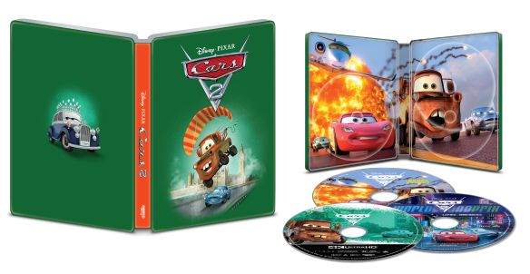 Cars 2 [SteelBook] [Includes Digital Copy] [4K Ultra HD Blu-ray/Blu-ray] [Only @ Best Buy] [2011]
