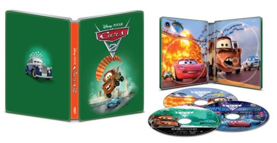 Front Standard. Cars 2 [SteelBook] [Includes Digital Copy] [4K Ultra HD Blu-ray/Blu-ray] [Only @ Best Buy] [2011].