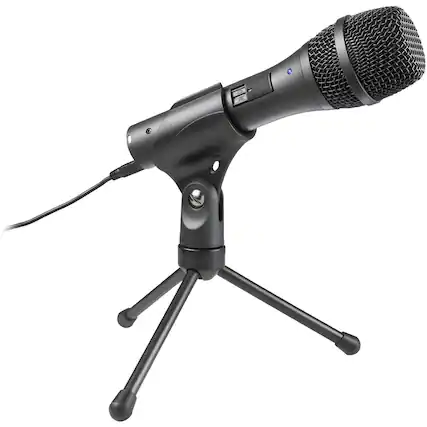 Front. Audio-Technica - USB Cardioid Dynamic Microphone - Black.