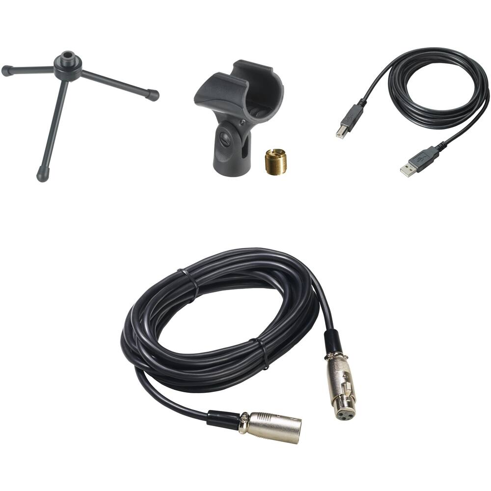 Alt View 12. Audio-Technica - USB Cardioid Dynamic Microphone - Black.