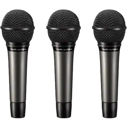Front. Audio-Technica - Cardioid Dynamic Vocal Microphone - Black.