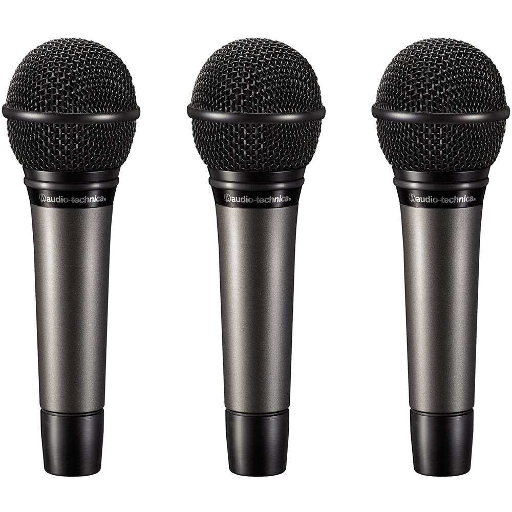 Front. Audio-Technica - Cardioid Dynamic Vocal Microphone - Black.