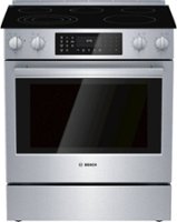 Bosch - Benchmark Series 4.6 Cu. Ft. Slide-In Electric Convection Range with Self-Cleaning - Stainless Steel - Front_Zoom