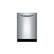 Front. Bosch - 24" Top Control Built-In Dishwasher with Stainless Steel Tub, 3rd Rack, 42 dBa - Stainless steel.