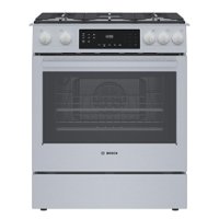 Bosch - Benchmark Series 4.8 Cu. Ft. Slide-In Gas Convection Range with Self-Cleaning - Stainless Steel - Front_Zoom