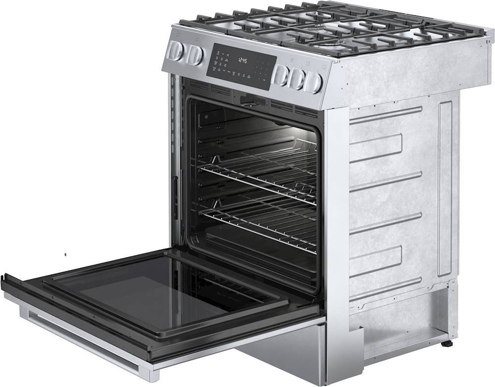Alt View 11. Bosch - Benchmark Series 4.8 Cu. Ft. Slide-In Gas Convection Range with Self-Cleaning - Stainless steel.