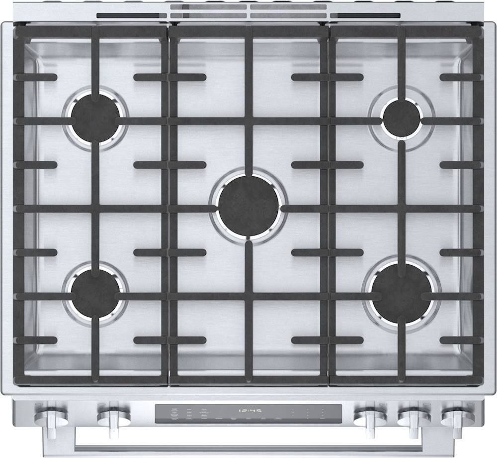 Alt View 14. Bosch - Benchmark Series 4.8 Cu. Ft. Slide-In Gas Convection Range with Self-Cleaning - Stainless steel.