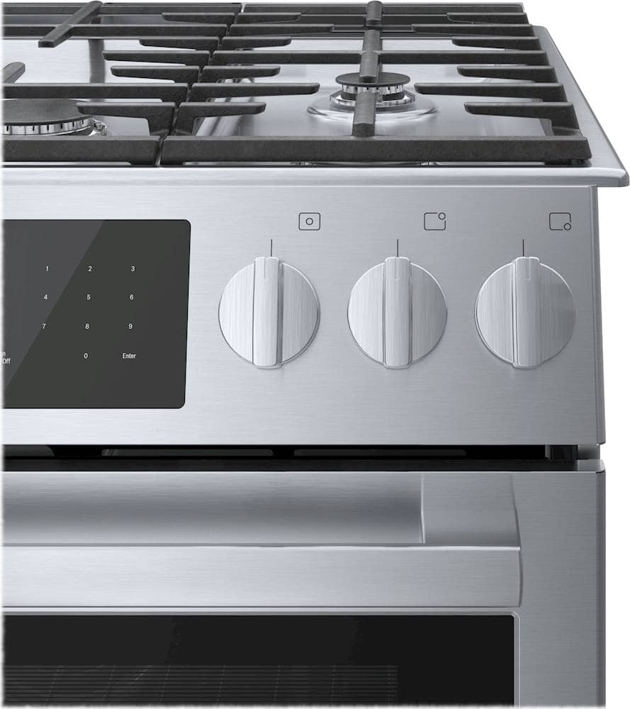 Alt View 16. Bosch - Benchmark Series 4.8 Cu. Ft. Slide-In Gas Convection Range with Self-Cleaning - Stainless steel.