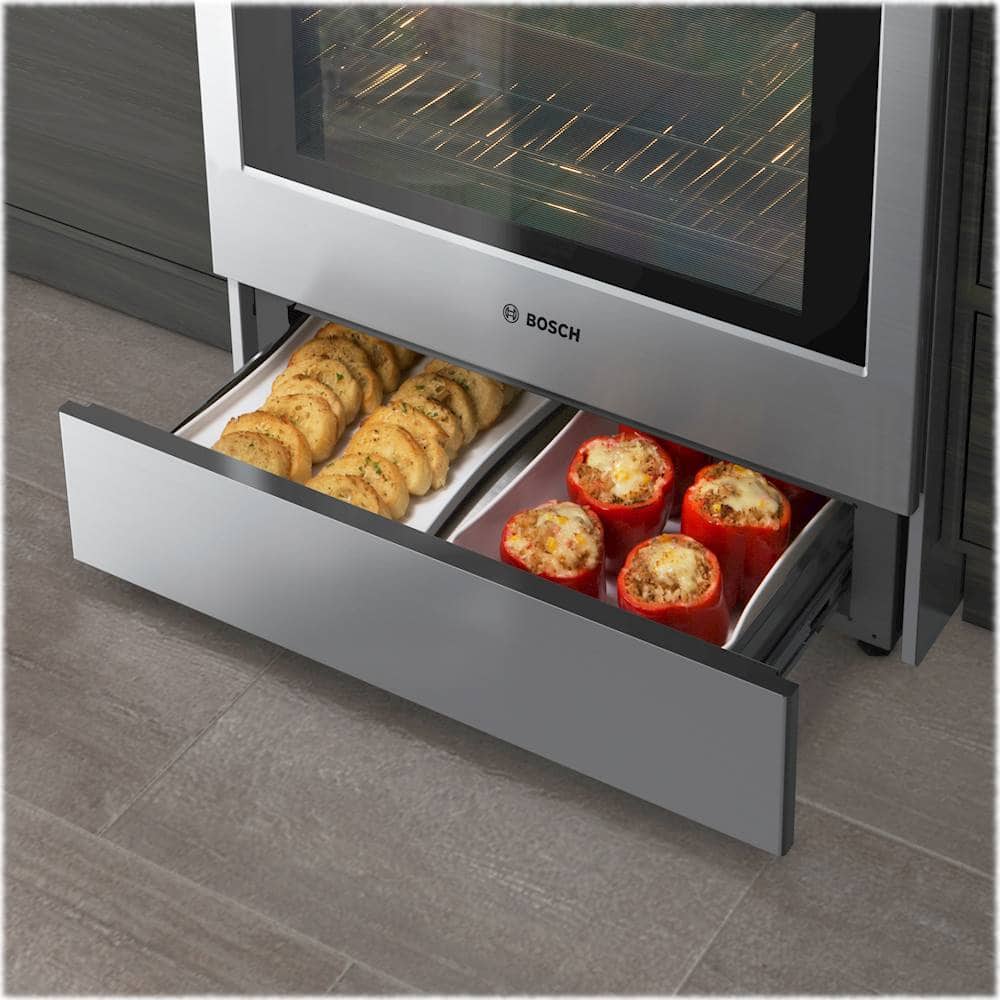 Alt View 18. Bosch - Benchmark Series 4.8 Cu. Ft. Slide-In Gas Convection Range with Self-Cleaning - Stainless steel.