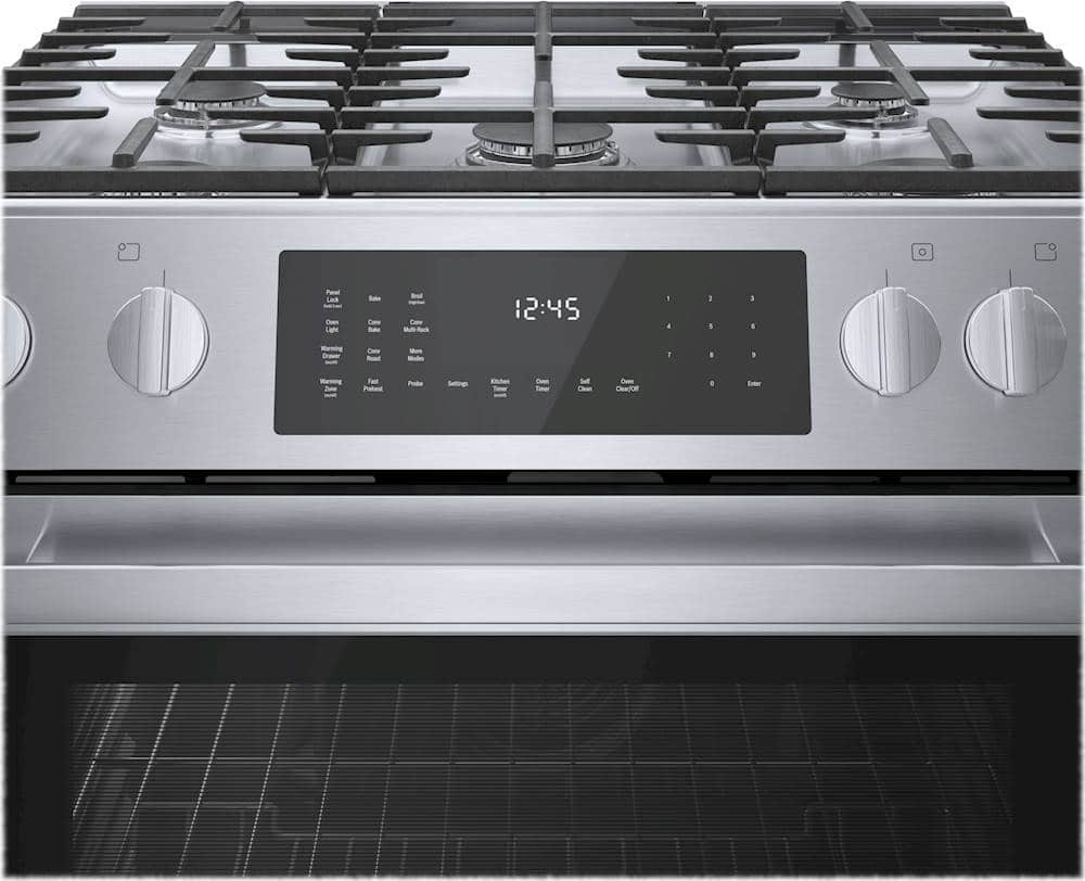 Alt View 15. Bosch - Benchmark Series 4.8 Cu. Ft. Slide-In Gas Convection Range with Self-Cleaning - Stainless steel.