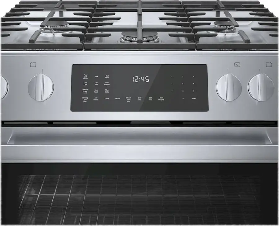 Alt View 15. Bosch - Benchmark Series 4.8 Cu. Ft. Slide-In Gas Convection Range with Self-Cleaning - Stainless steel.