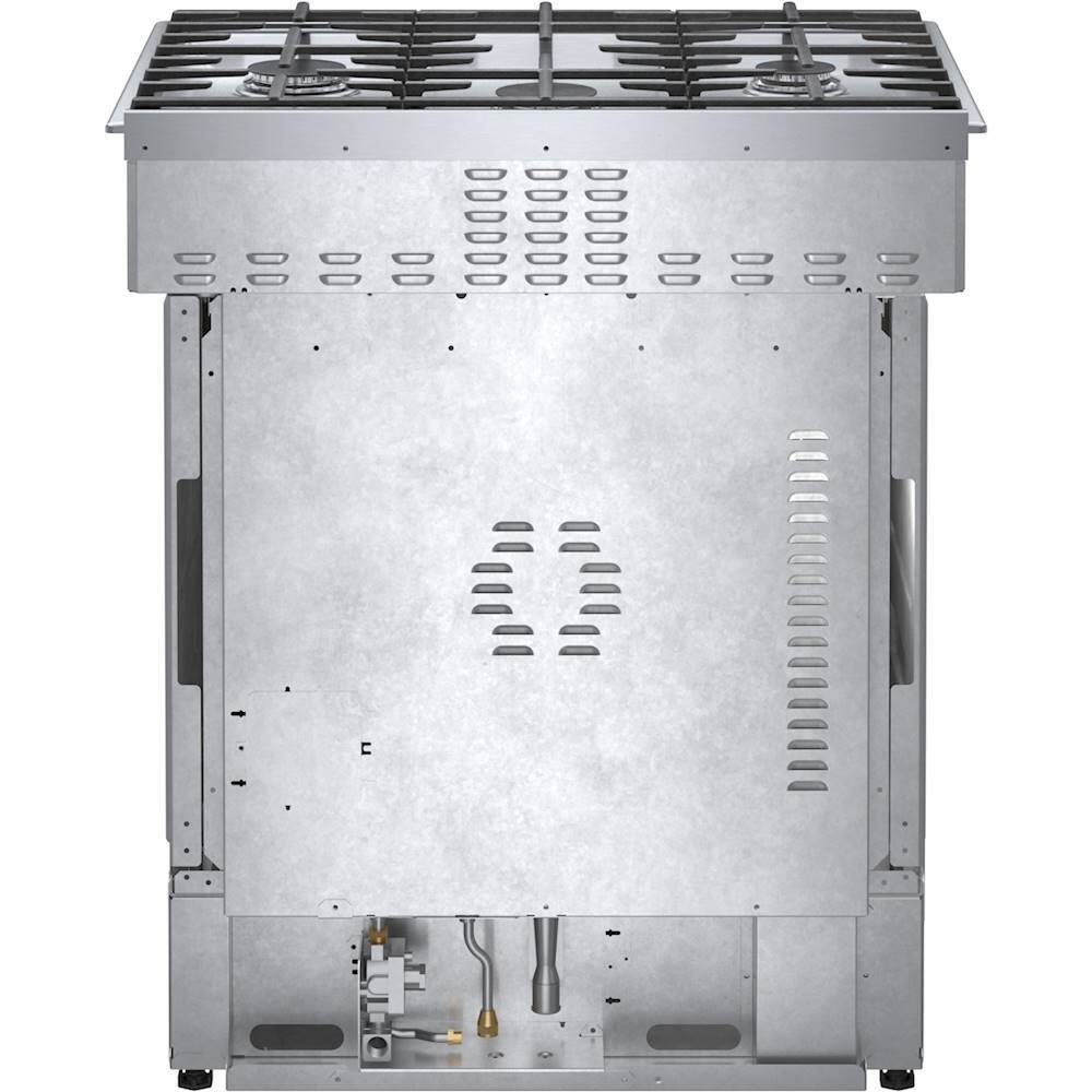 Bosch - Benchmark Series 4.6 Cu. Ft. Slide-In Dual Fuel Convection Range with Self-Cleaning - Stainless steel
