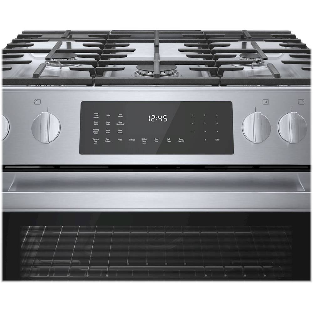 Alt View 15. Bosch - Benchmark Series 4.6 Cu. Ft. Slide-In Dual Fuel Convection Range with Self-Cleaning - Stainless steel.