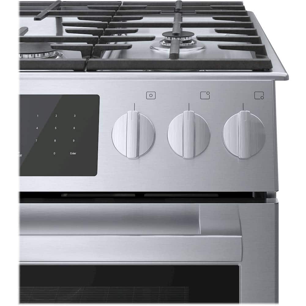 Alt View 16. Bosch - Benchmark Series 4.6 Cu. Ft. Slide-In Dual Fuel Convection Range with Self-Cleaning - Stainless steel.