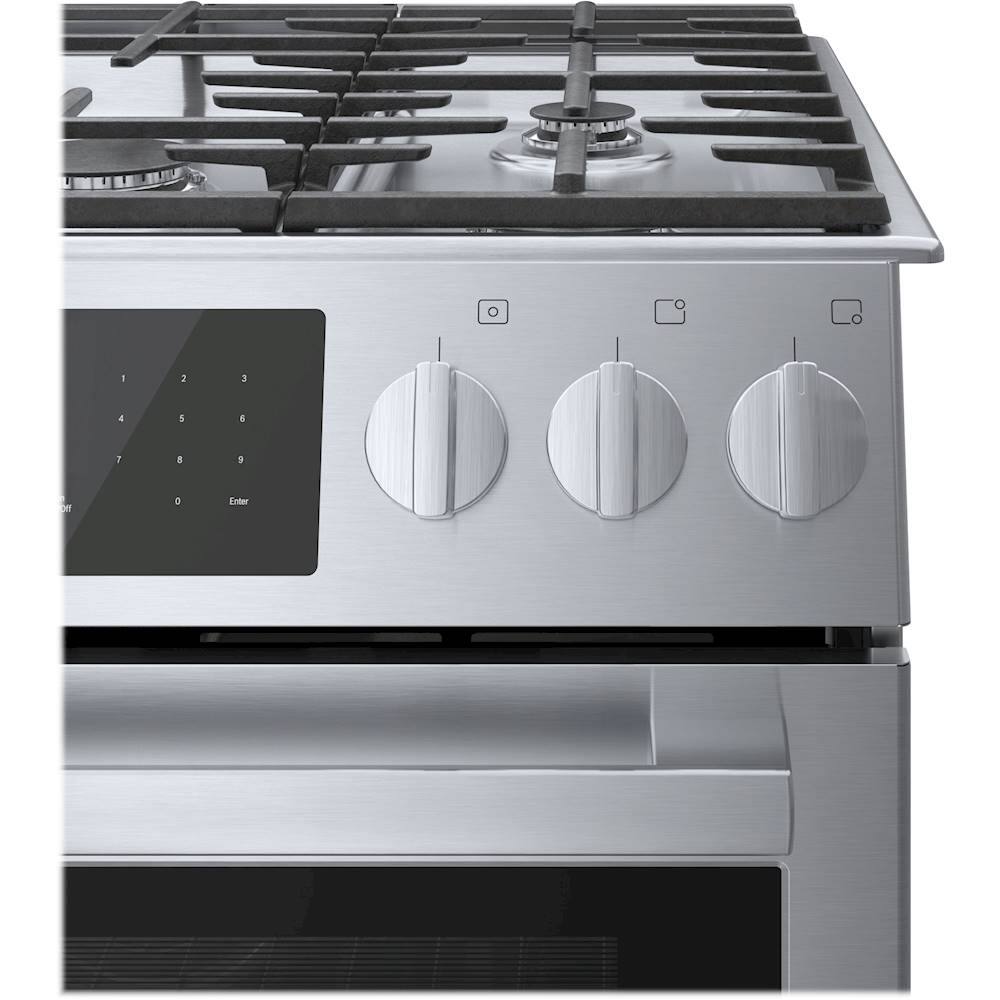Alt View 16. Bosch - Benchmark Series 4.6 Cu. Ft. Slide-In Dual Fuel Convection Range with Self-Cleaning - Stainless steel.