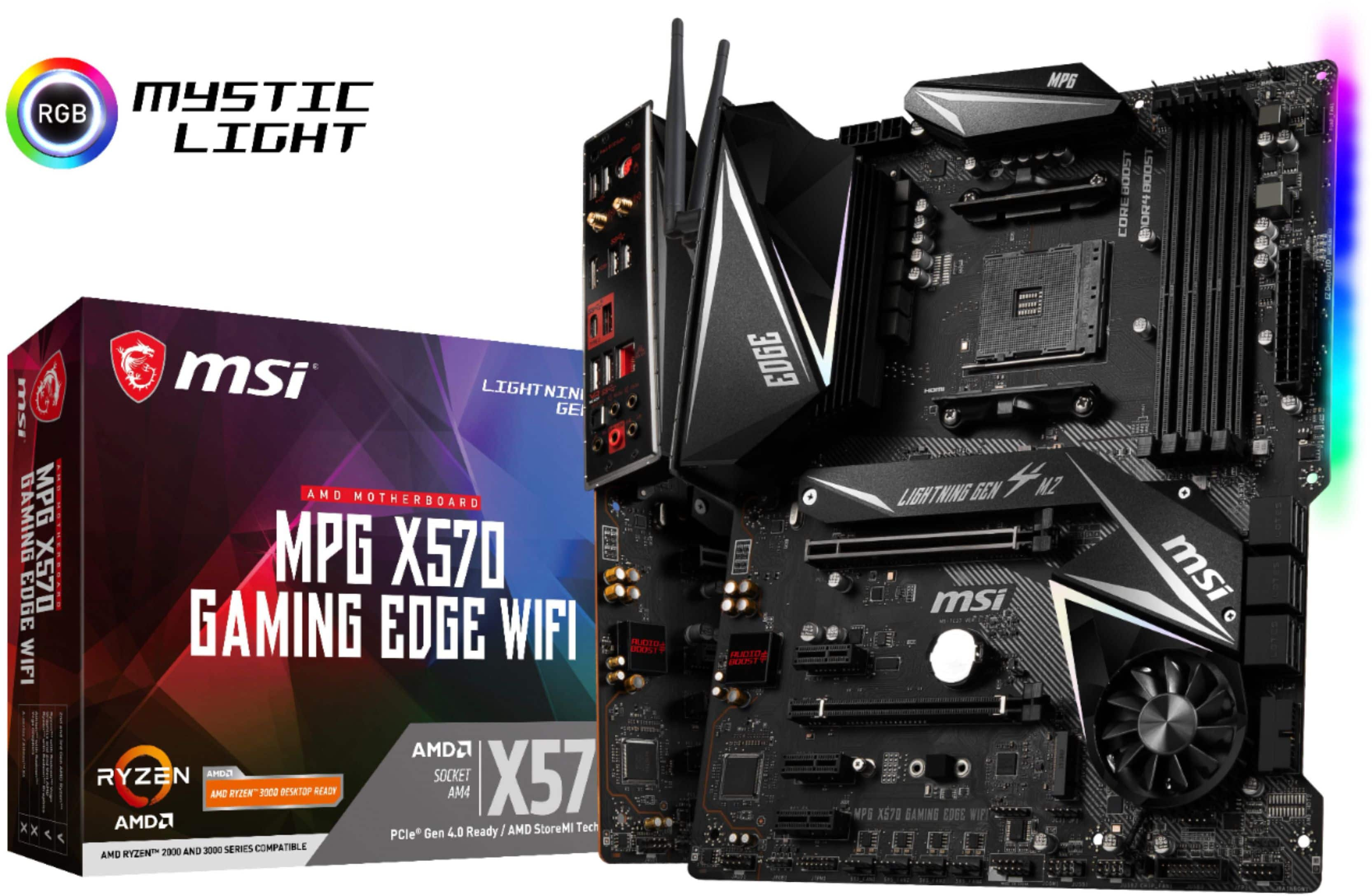 Best Buy MSI MPG X570 GAMING EDGE WIFI Socket AM4 USB C Gen2