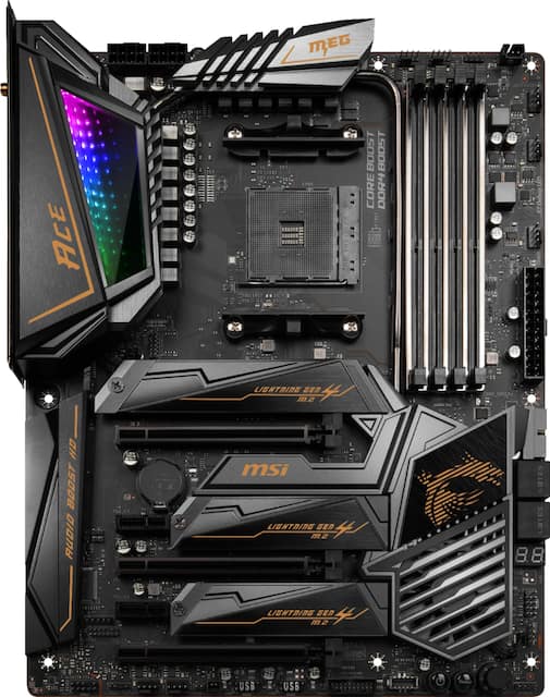 Msi Meg X570 Ace Socket Am4 Usb C Gen2 Amd Motherboard Meg X570 Ace Best Buy